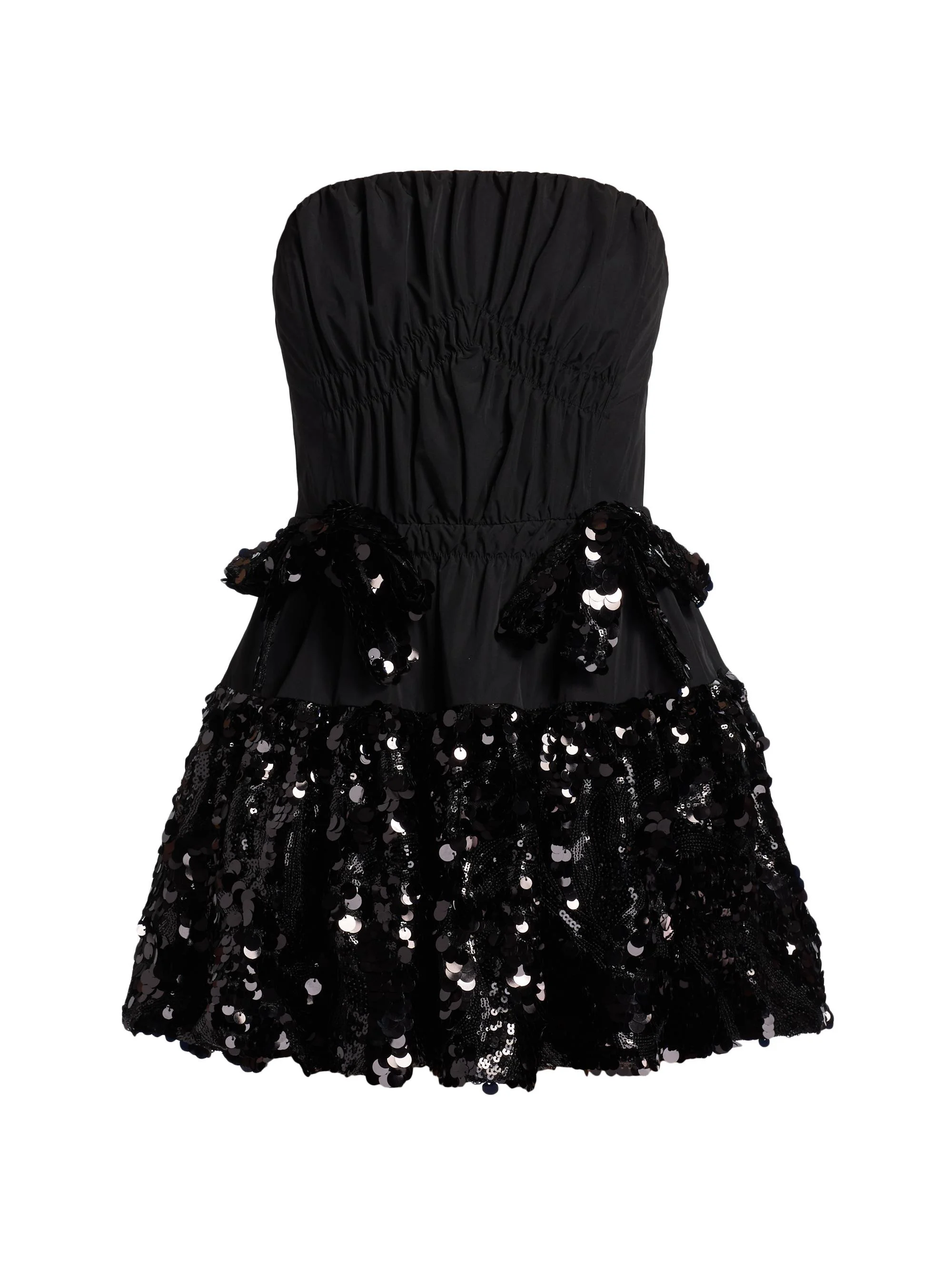 Women's Kamilla Sequined Strapless Minidress - Black - 1