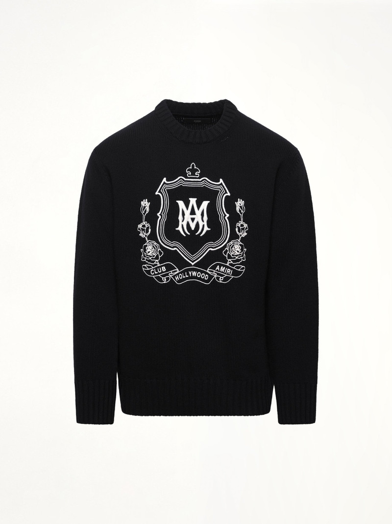 AMIRI MA Crest Crewneck in Black outlook