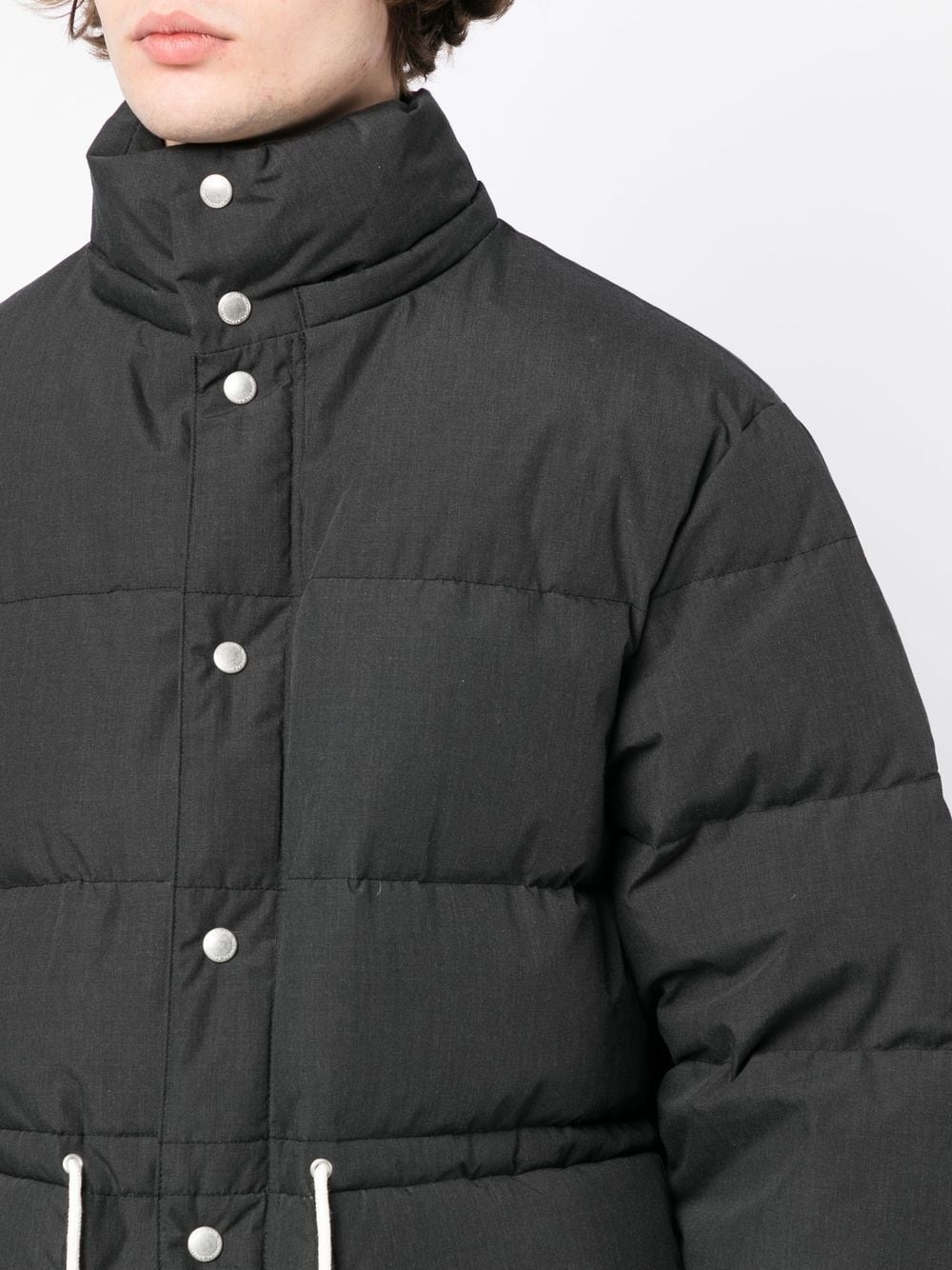 drawstring-fastened padded jacket - 6