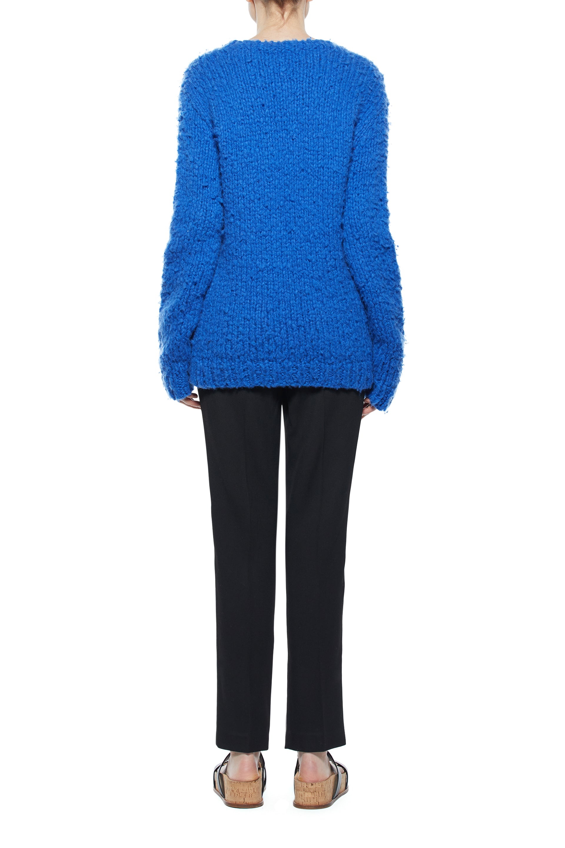 Lawrence Sweater in Cobalt Welfat Cashmere - 4