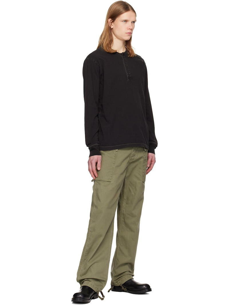 RRL by Ralph Lauren Green Herringbone Field Cargo Pants outlook