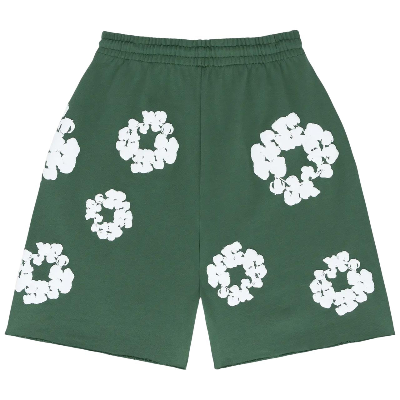 Denim Tears Cotton Wreath Logo Shorts 'Green White' 402-060-30 - 2