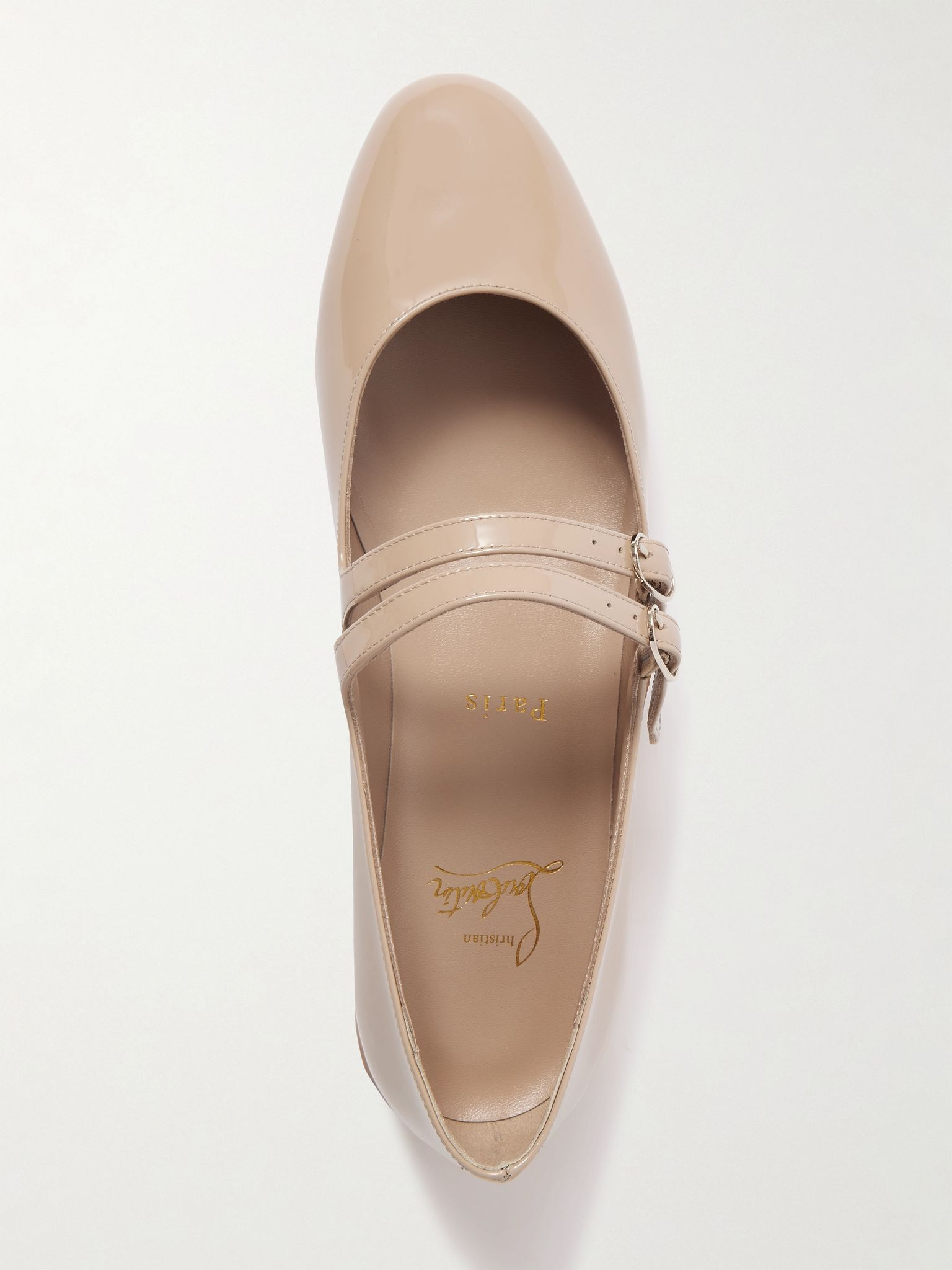 Sweet Jane patent-leather flats Beige - 5