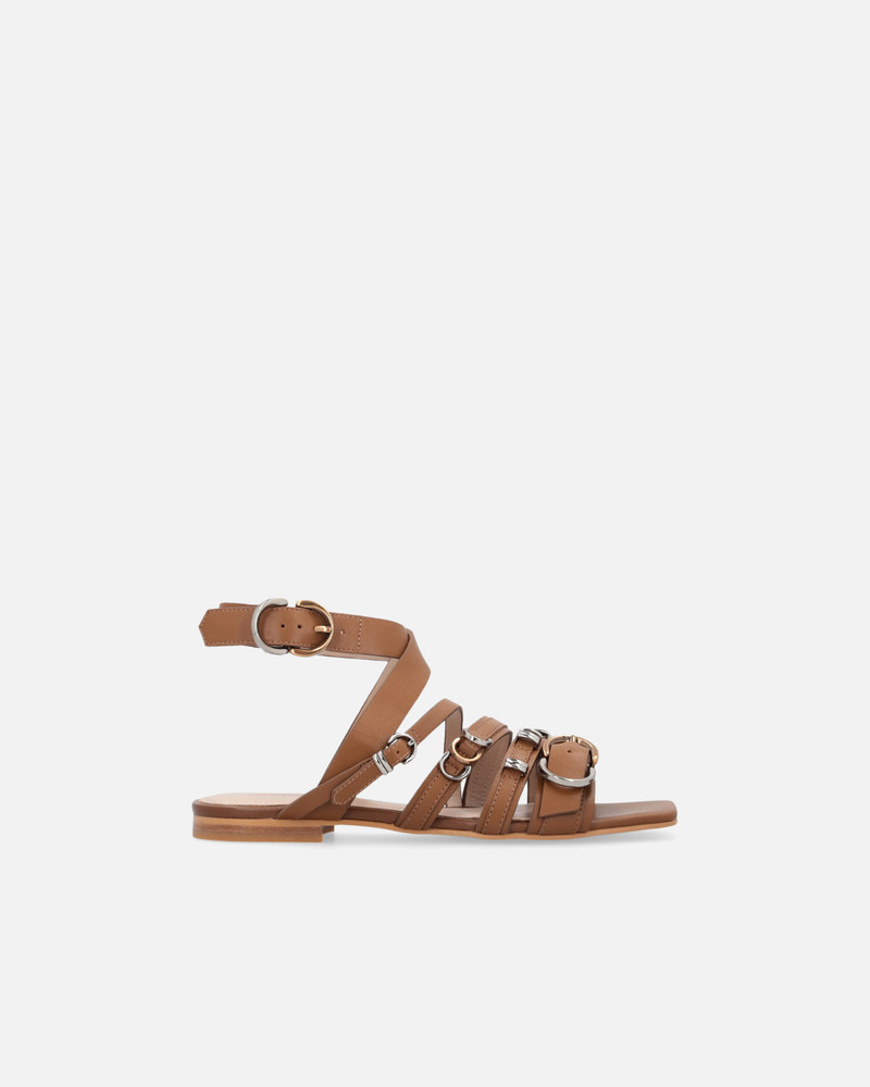 FLAT SANDALS WITH BRAIDED STRAPS AND METALLIC DETAILS 1