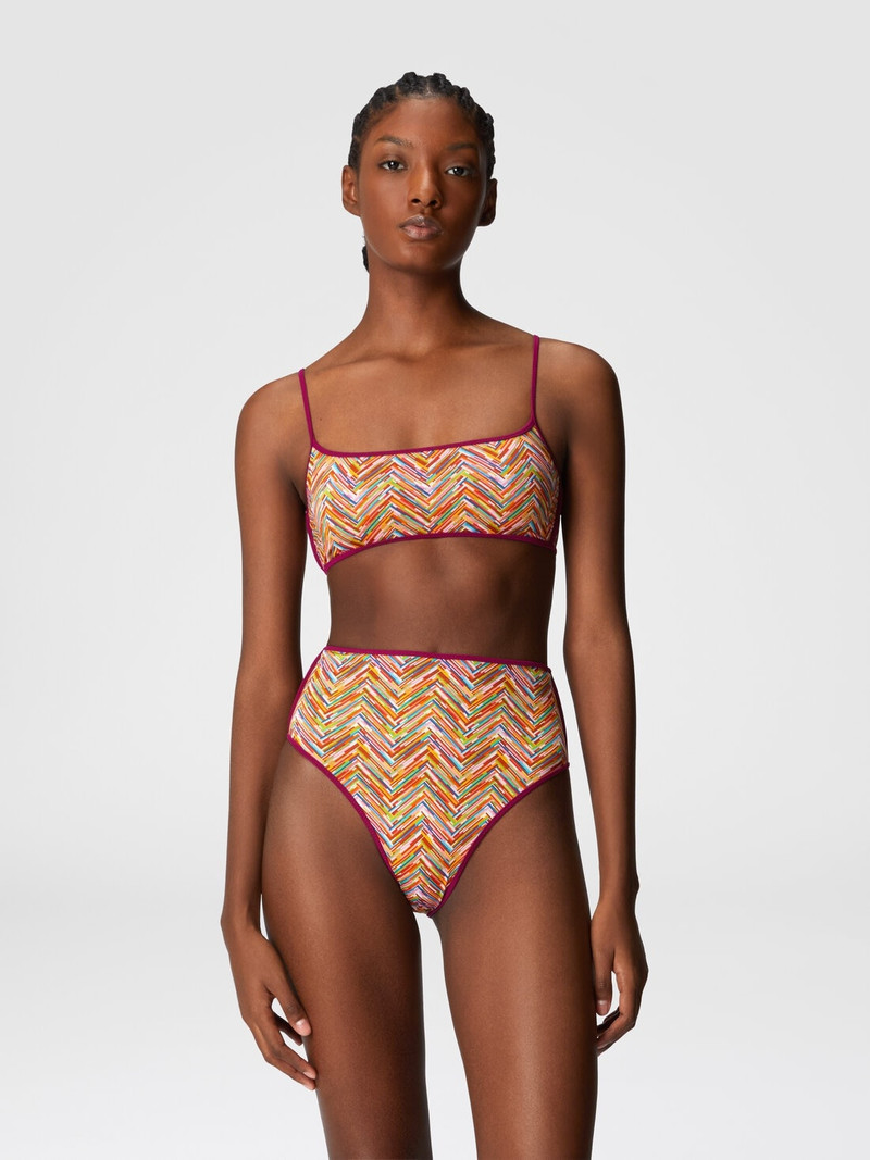 Missoni Reversible bikini with print and high bottom outlook