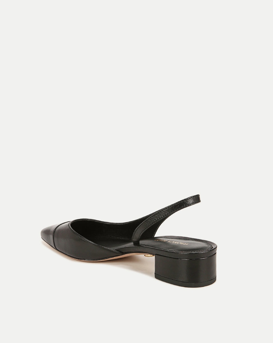 CECILE LEATHER CAP-TOE SLINGBACK - 4