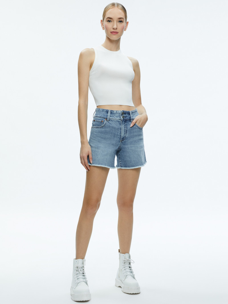 Alice + Olivia HAN HIGH RISE WIDE WAISTBAND SHORT outlook