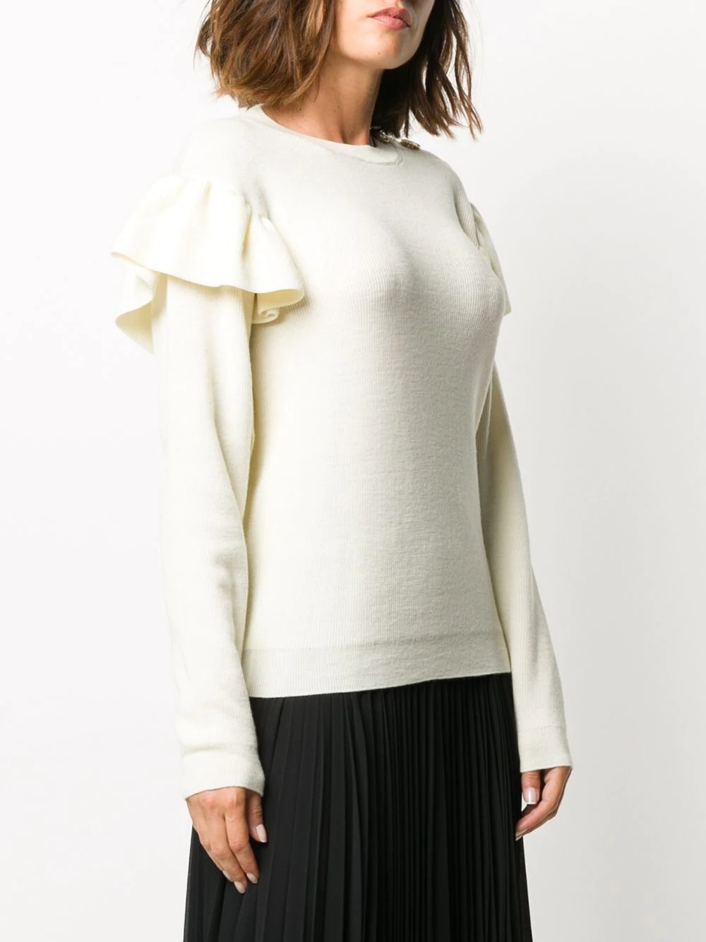 ruffled wool jumper - 3