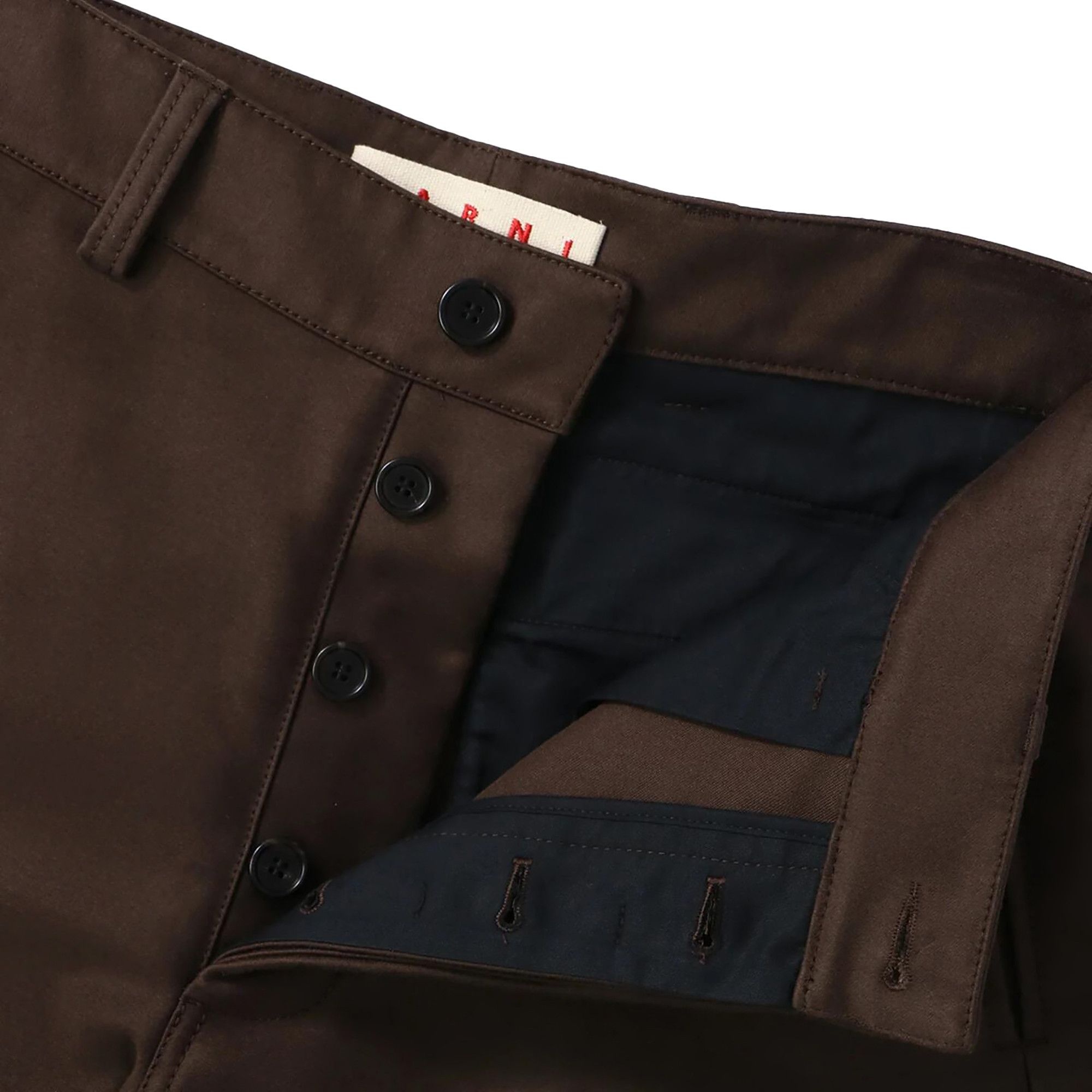 Marni Compact Moleskin Trousers 'Mocha' - 3