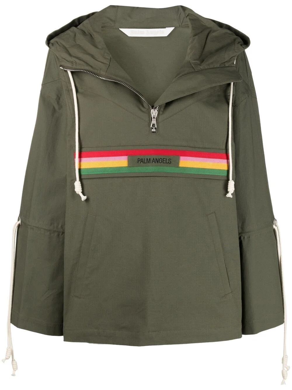 striped hooded jacket - 1