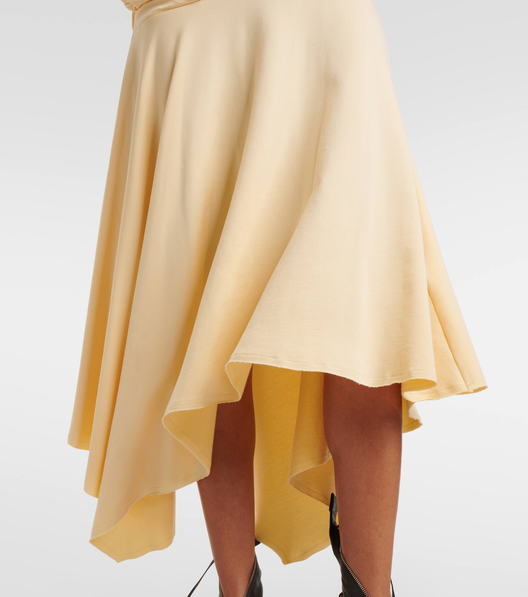 Cutout asymmetric jersey midi dress - 6