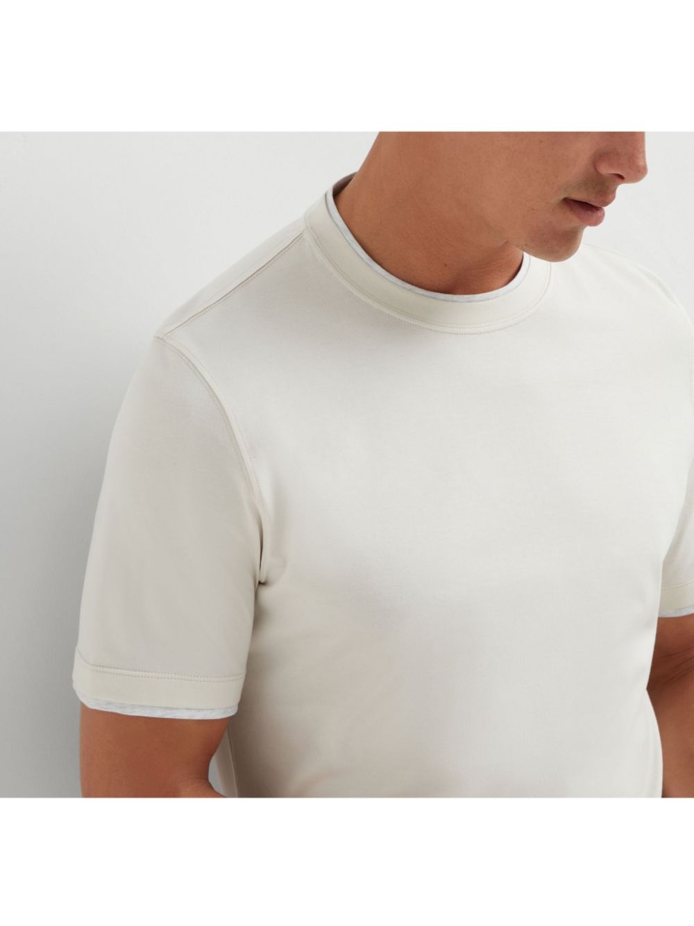 layered-detail T-shirt - 5
