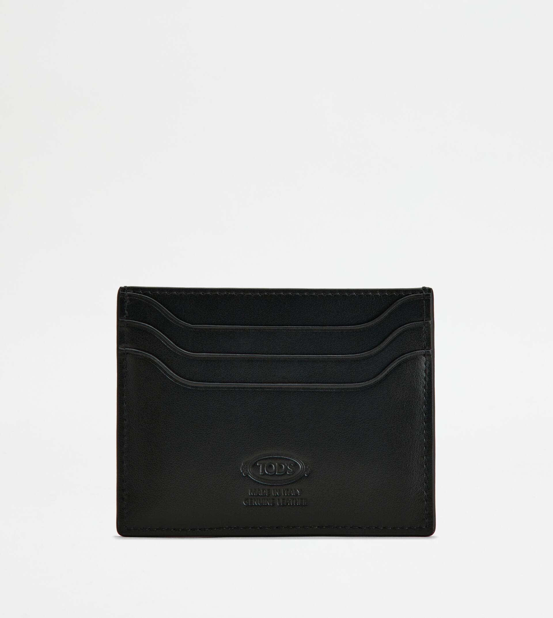CREDIT CARD HOLDER IN LEATHER - BLACK - 2
