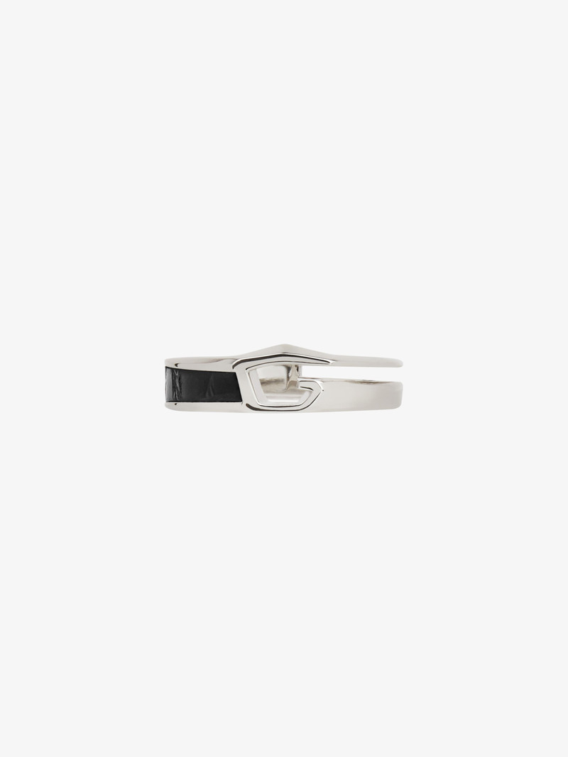 GIV CUT RING IN METAL AND LEATHER - 1