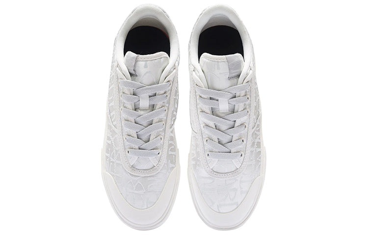 (WMNS) Li-Ning Wave Pro Low 50/50 'White Grey' AECS040-2 - 4