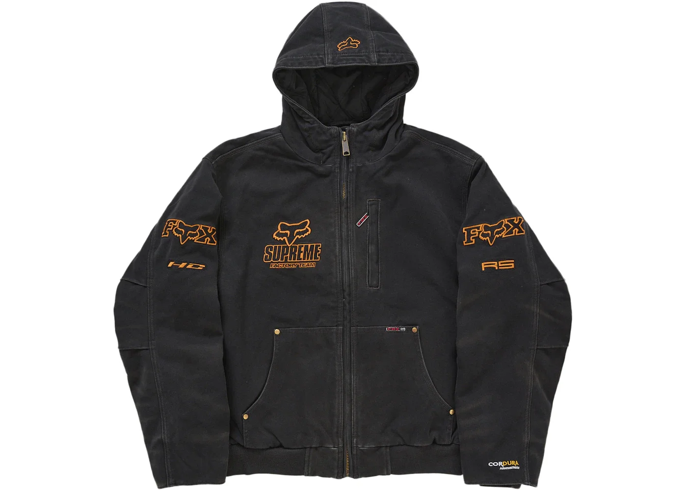 Supreme Fox Racing Hooded Work Jacket Black - 1