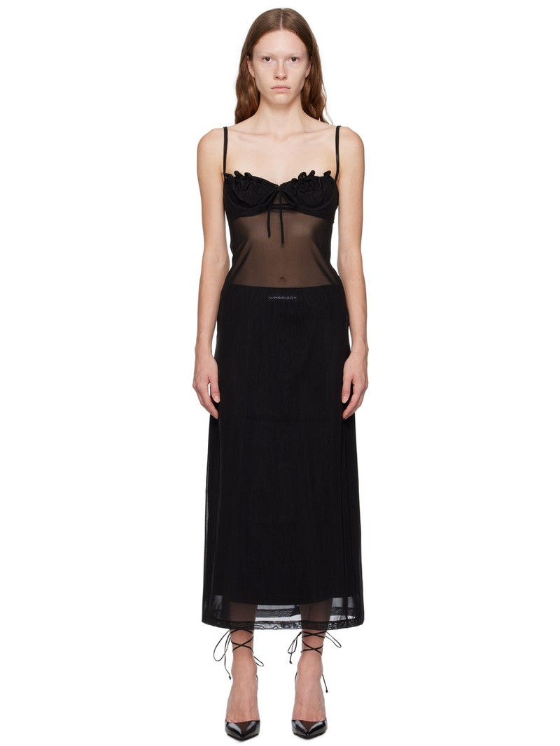 Black Wire Brasier Midi Dress 1