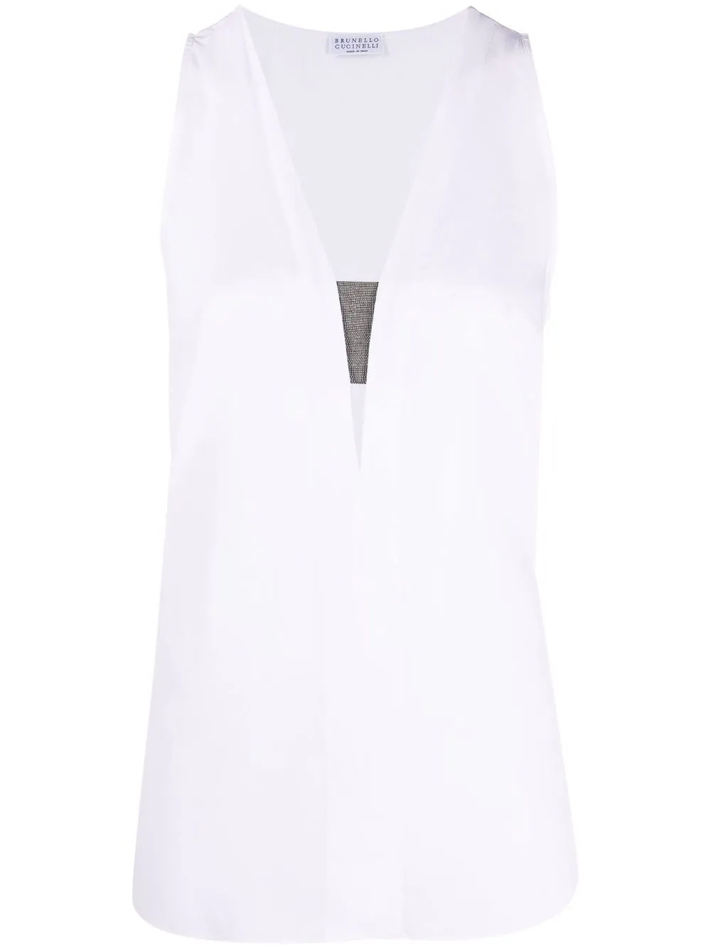 chain-link trim vest top - 1