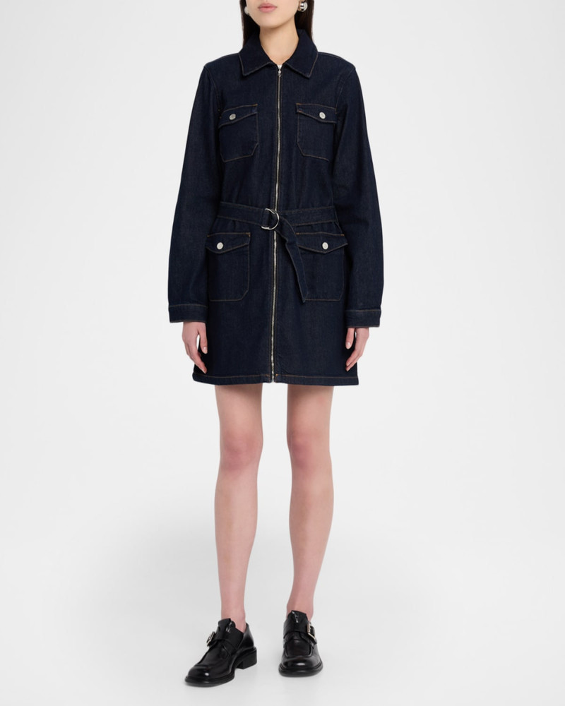 Rails Jefferson Belted Denim Mini Dress outlook