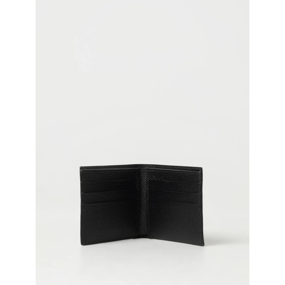 BLACK LEATHER BIFOLD WALLET - 2