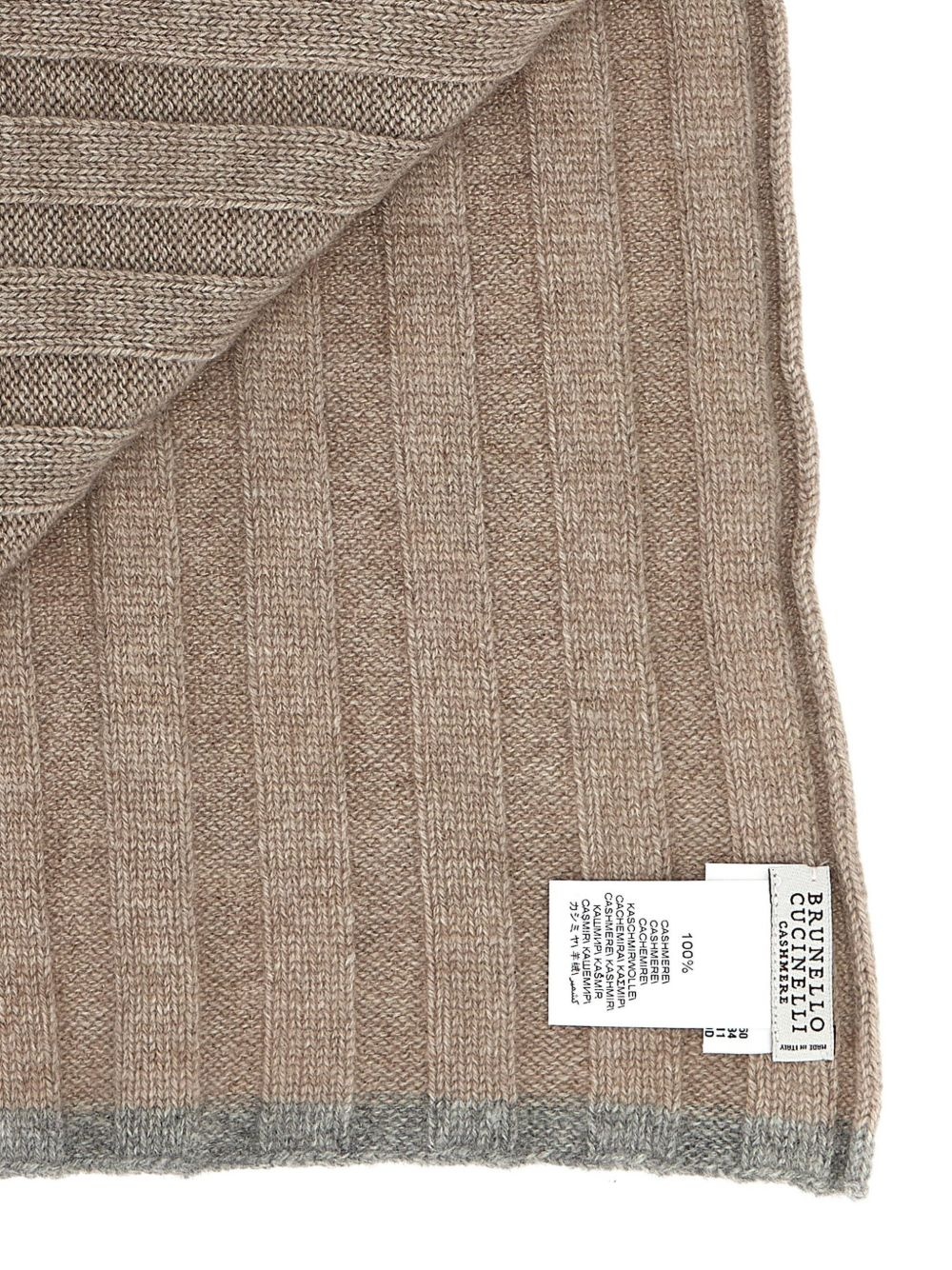 ribbed cashmere scarf - 3