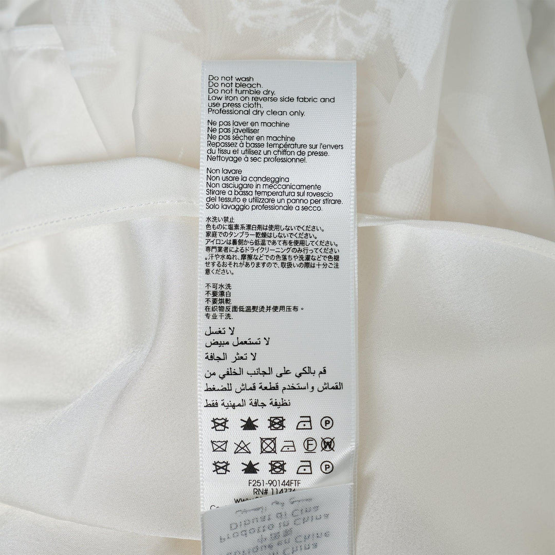 Flocked Organza Sleeveless Midi Dress - 3
