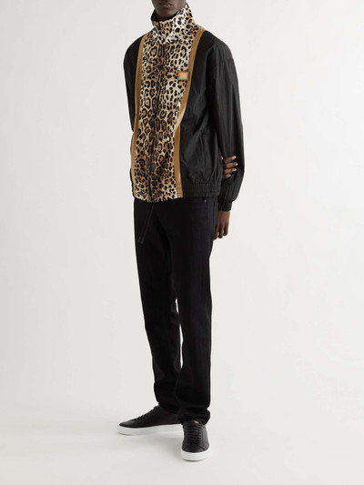 Dolce & Gabbana Colour-Block Leopard-Print Shell Jacket outlook