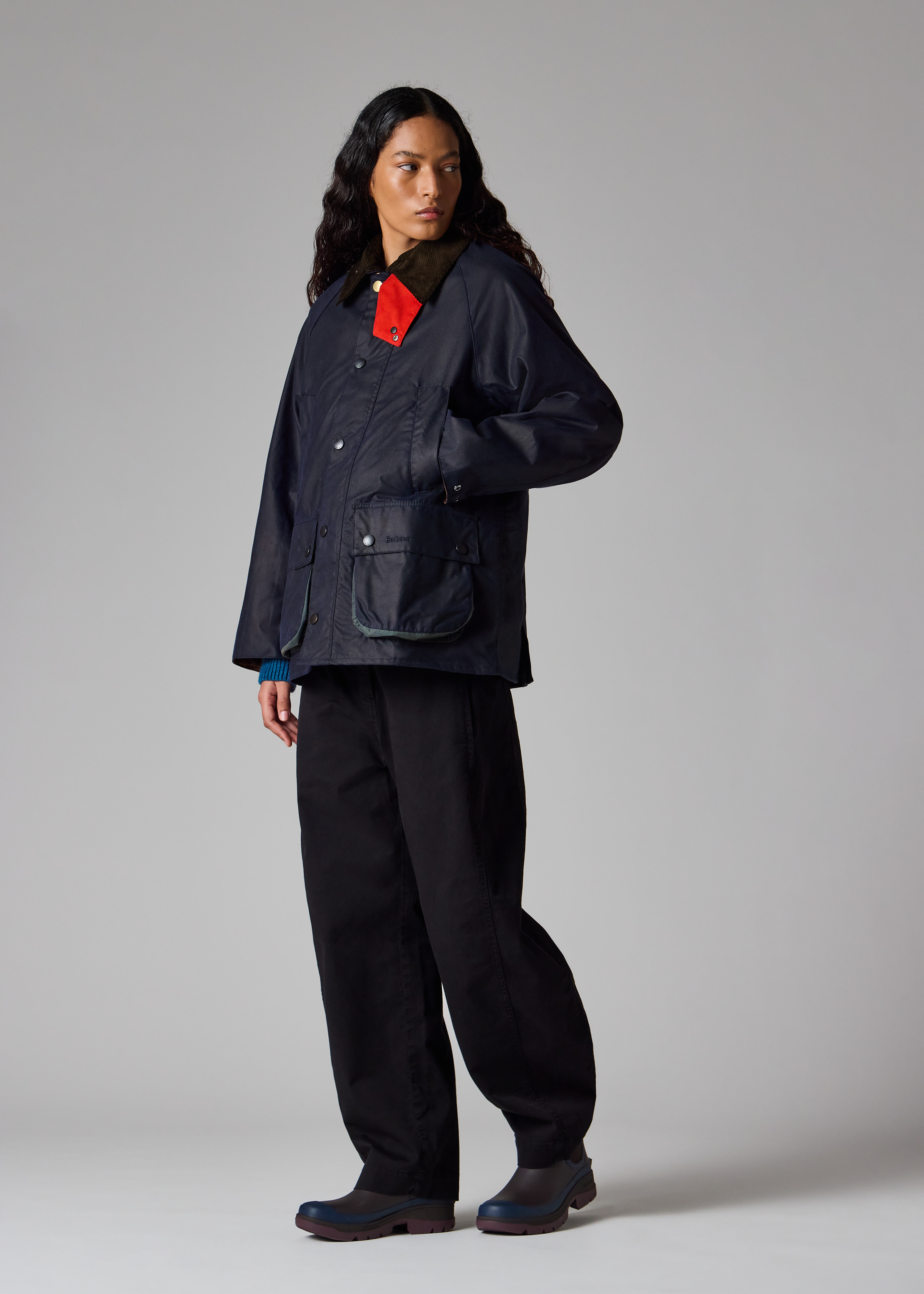 Paul Smith loves Barbour - Night Sky Oversized Bedale Wax Jacket - 13