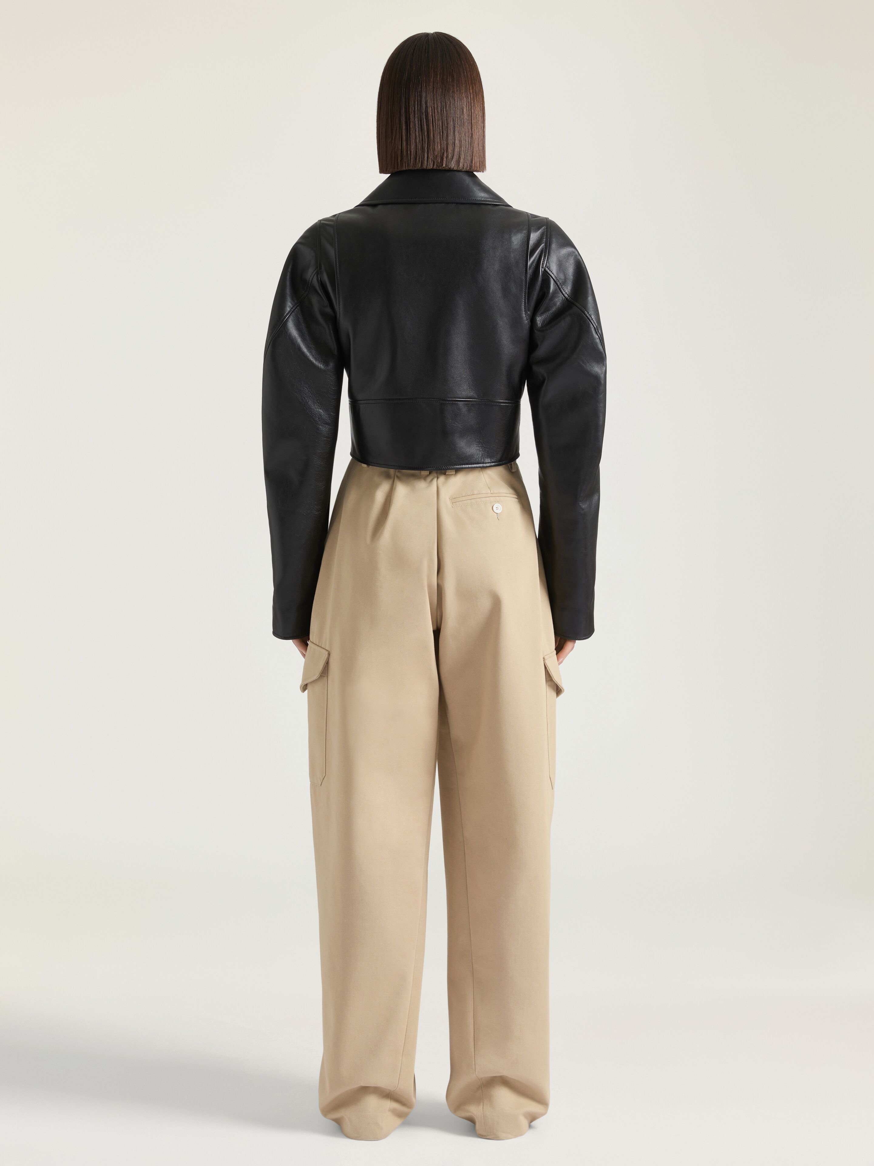 COCOON UTILITY PANTS IN COTTON AND WOOL - 3