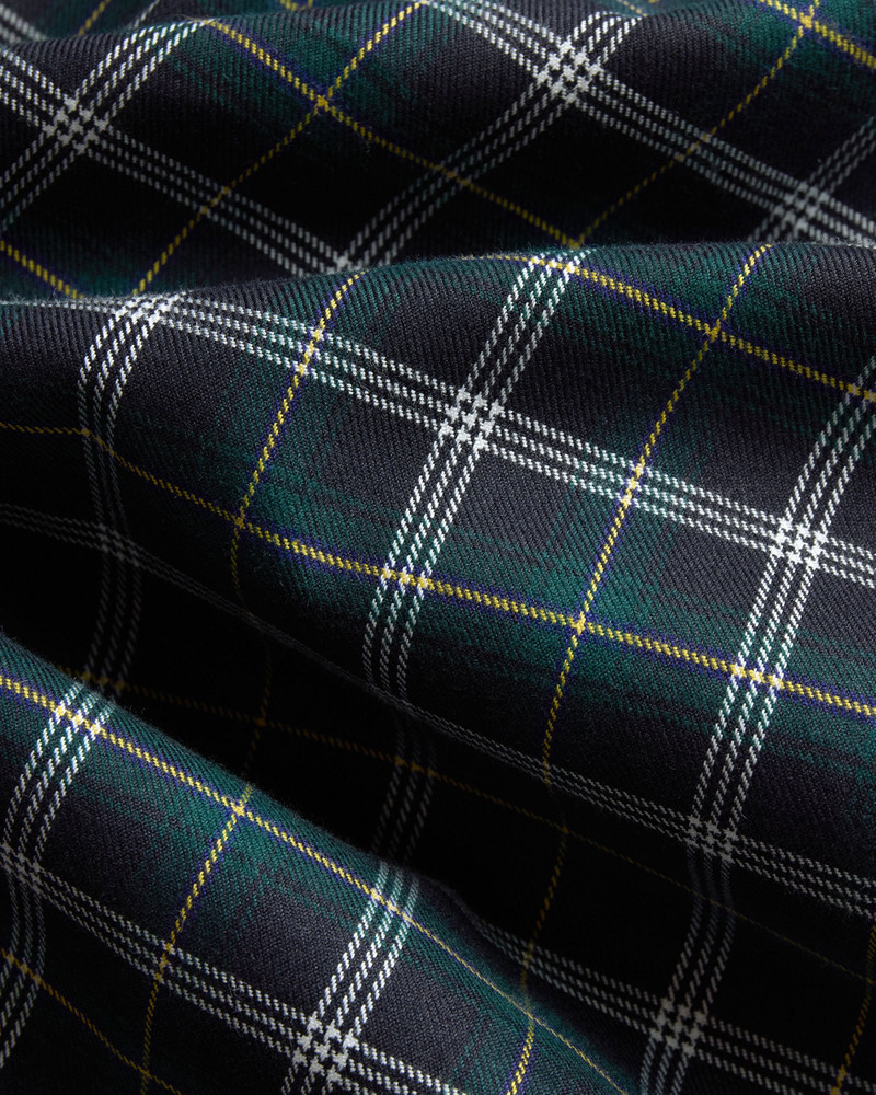 MADE-IN-USA THOMAS MASON BLUE & BLACK TARTAN BROADCLOTH SPORT SHIRT - CLASSIC FIT 3