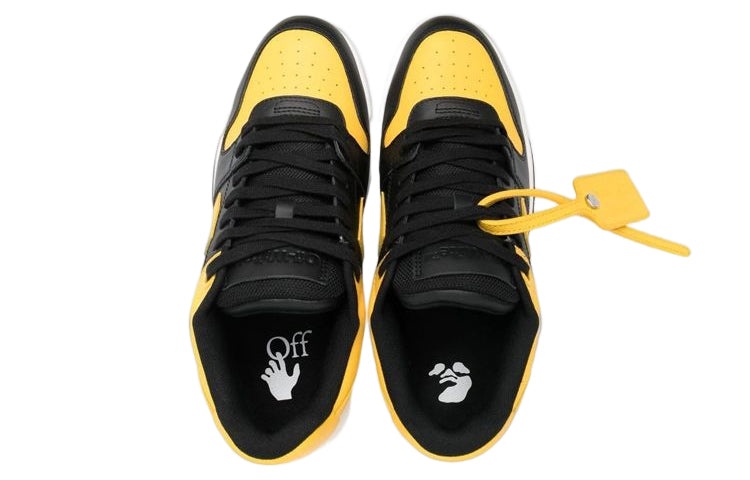 Off-White Out Of Office Leather Sneaker 'Yellow Black' OMIA189F22LEA0011018 - 3