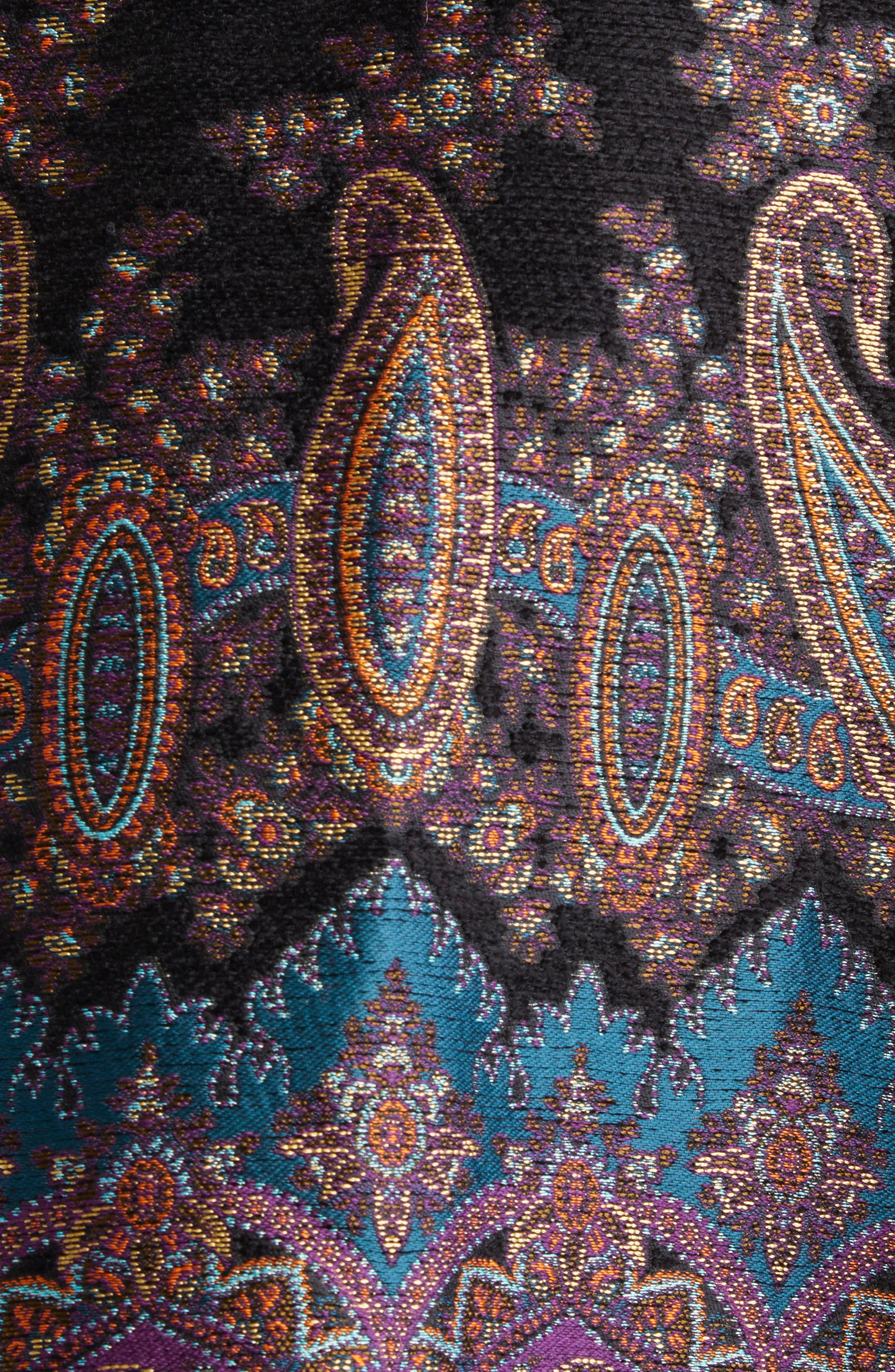 Etro Metallic Paisley Jacquard Cape in X0886 Print On Blue Base at Nordstrom - 5