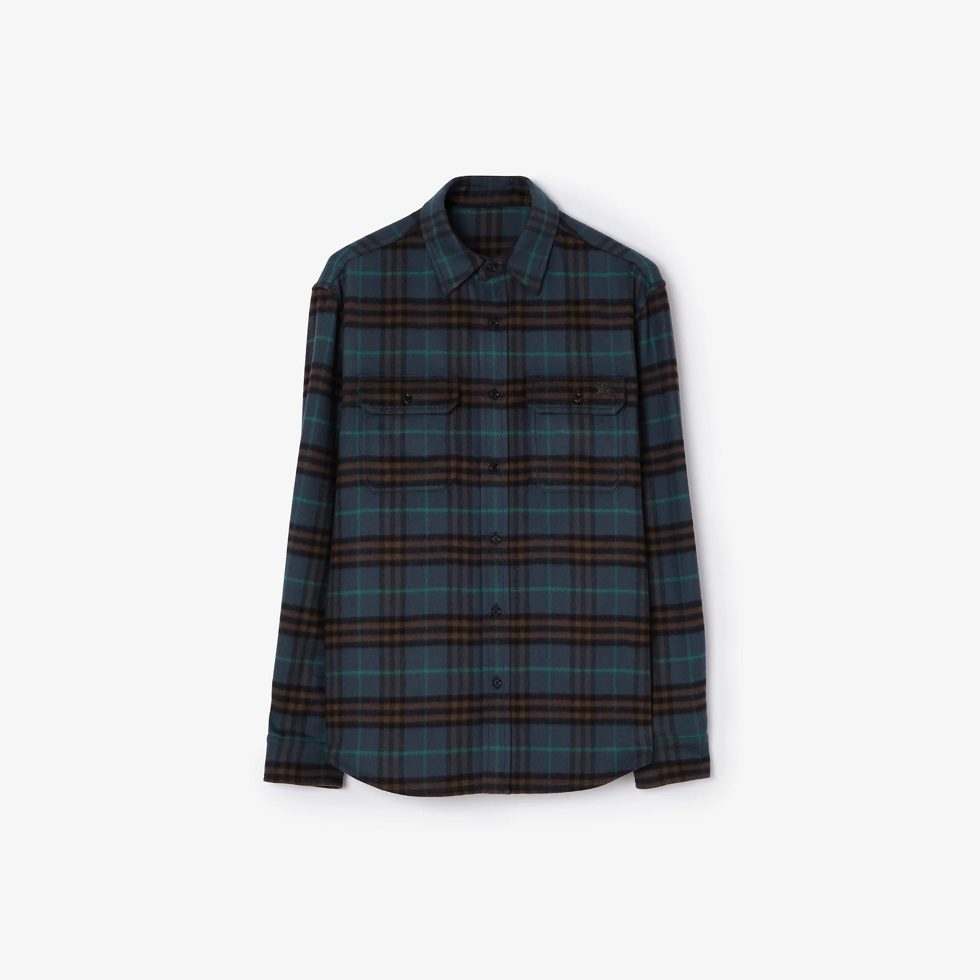 Check Wool Flannel Overshirt - 1