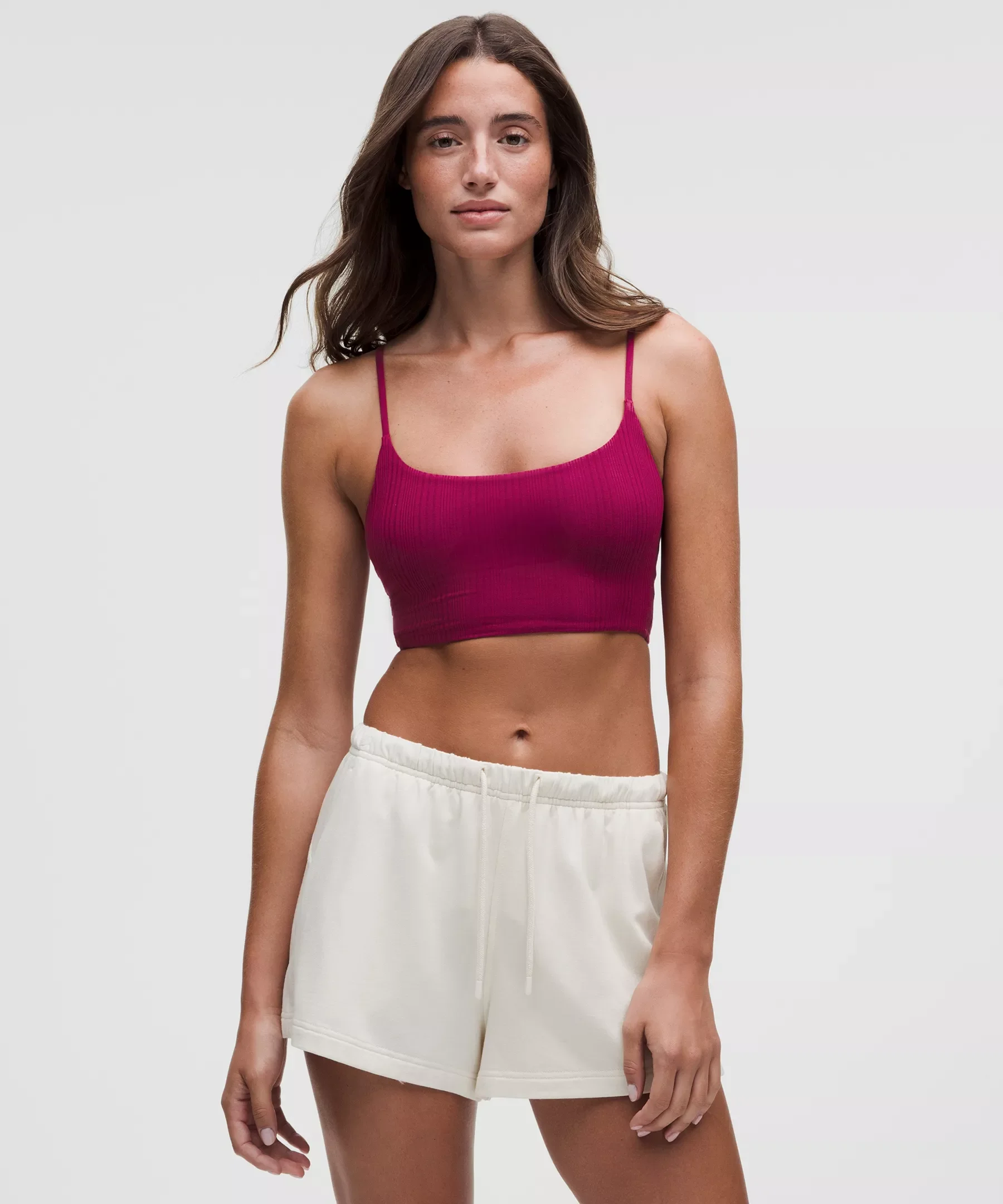 UnderEase Cami Strap Ribbed Longline Bralette A–C Cups - 1