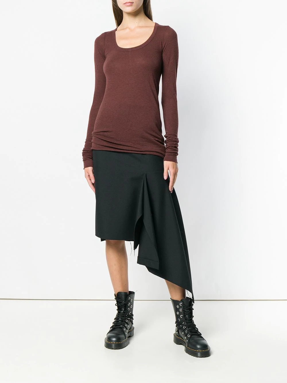 deep U-neck jumper - 2