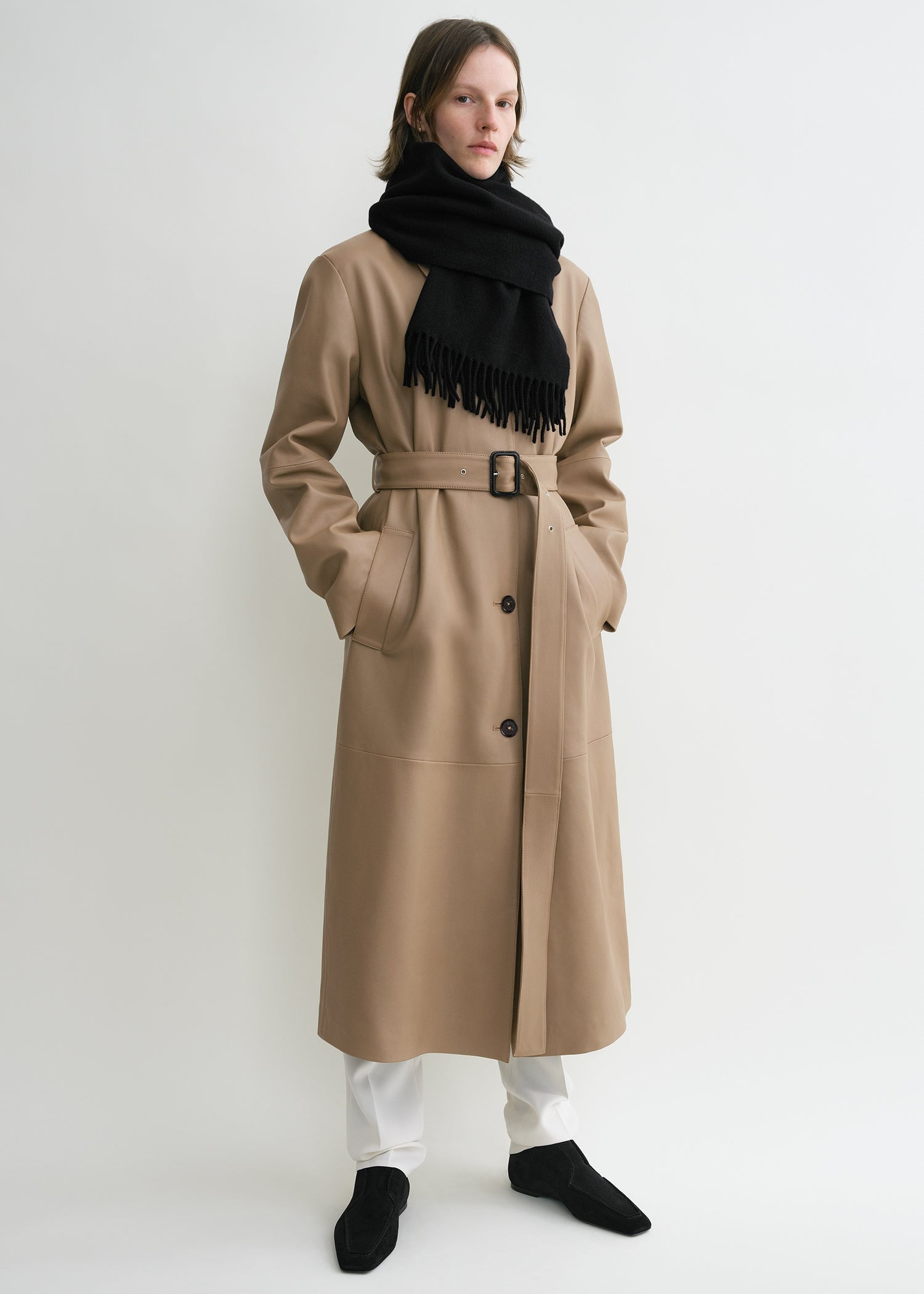 Classic wool scarf black - 3