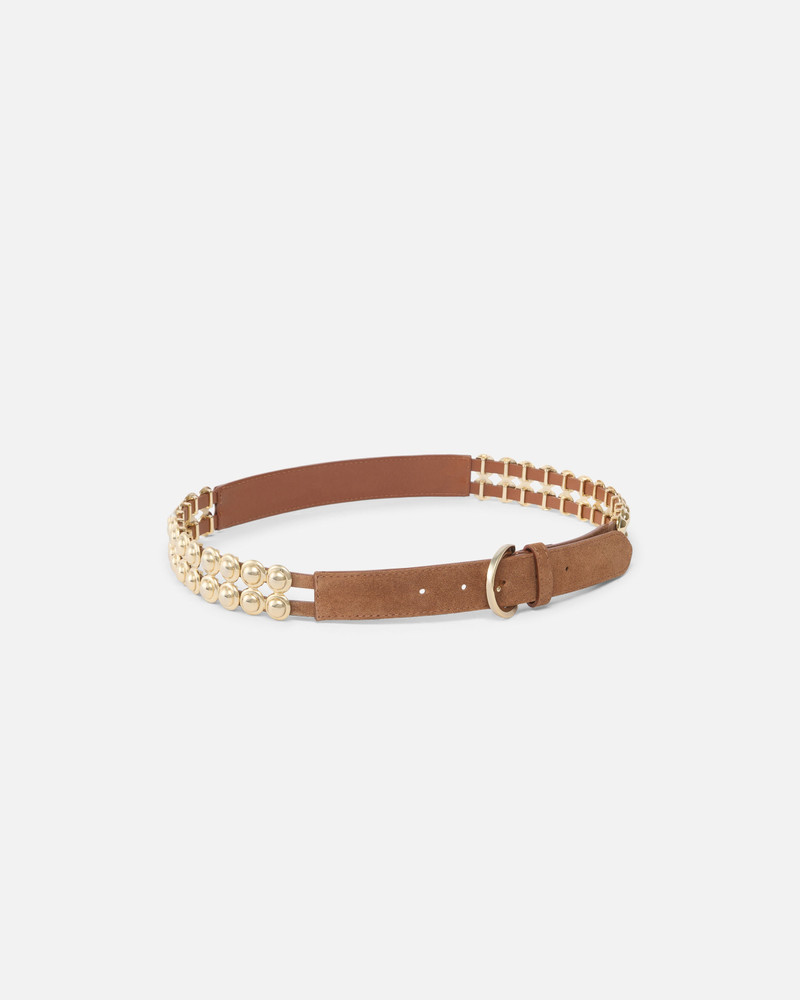 PINKO LEATHER BELT WITH METAL EMBELLISHMENTS, 3 CM outlook