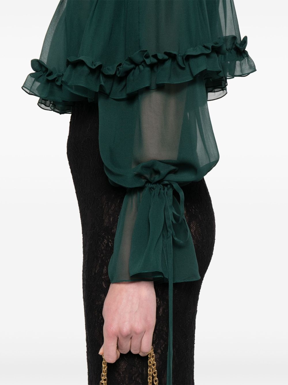 ruffled silk blouse - 5