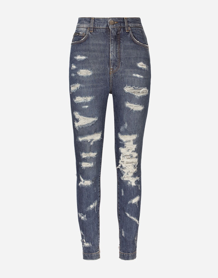 Skinny-fit jeans with rips - 1