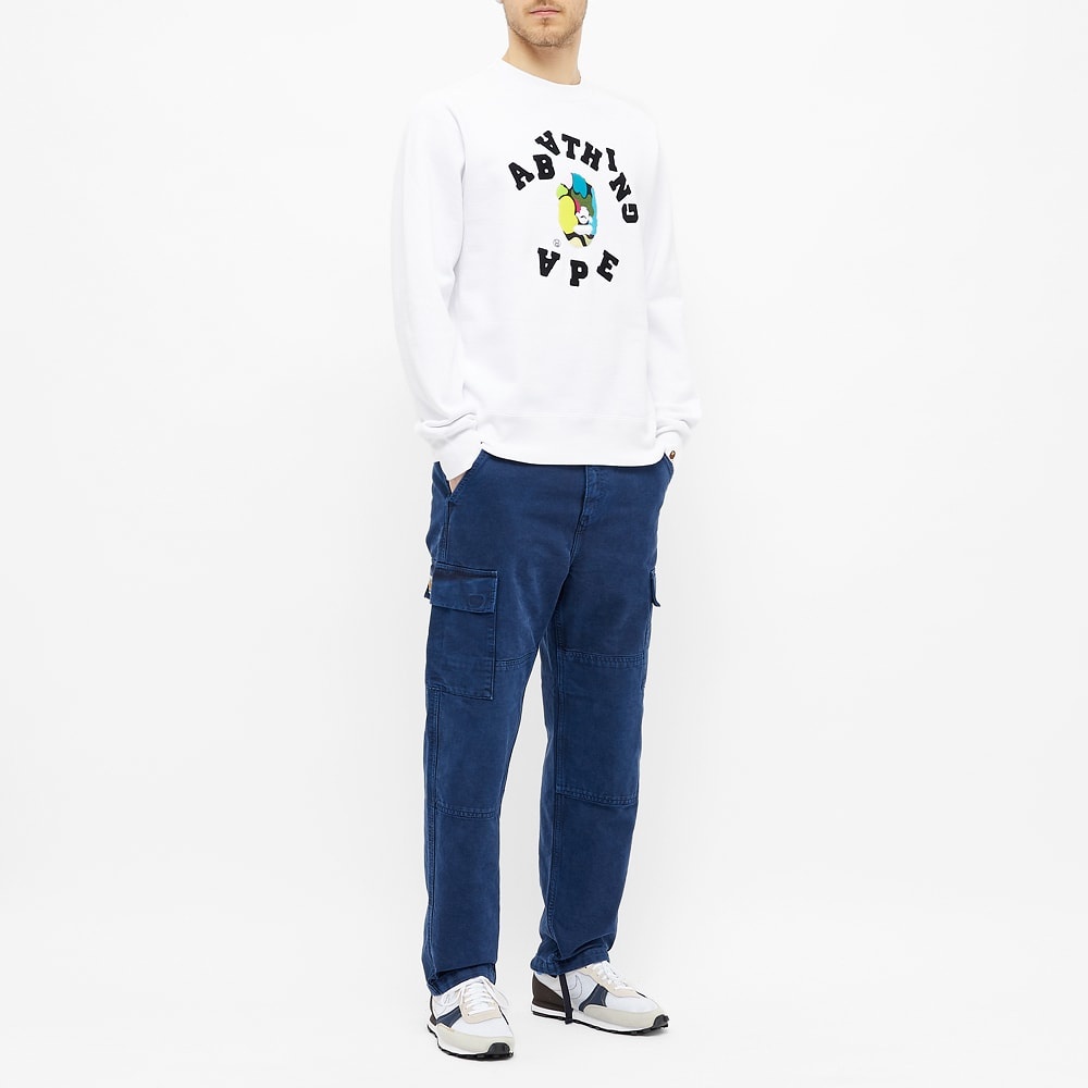 A Bathing Ape Multi Camo Embroidery Heavyweight Crew Sweat - 6