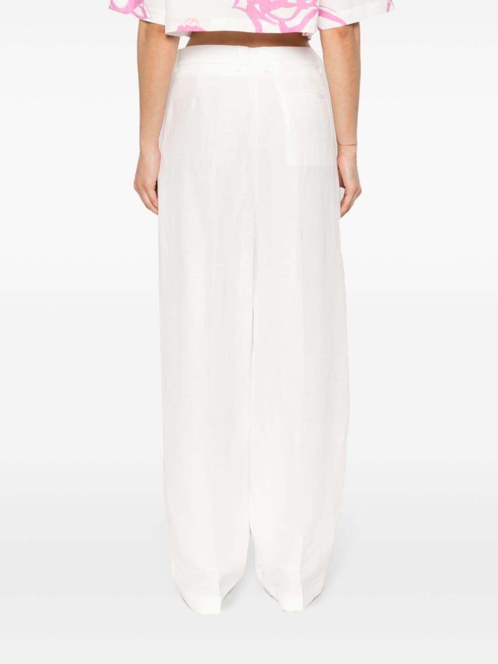 pleat-detail trousers - 4