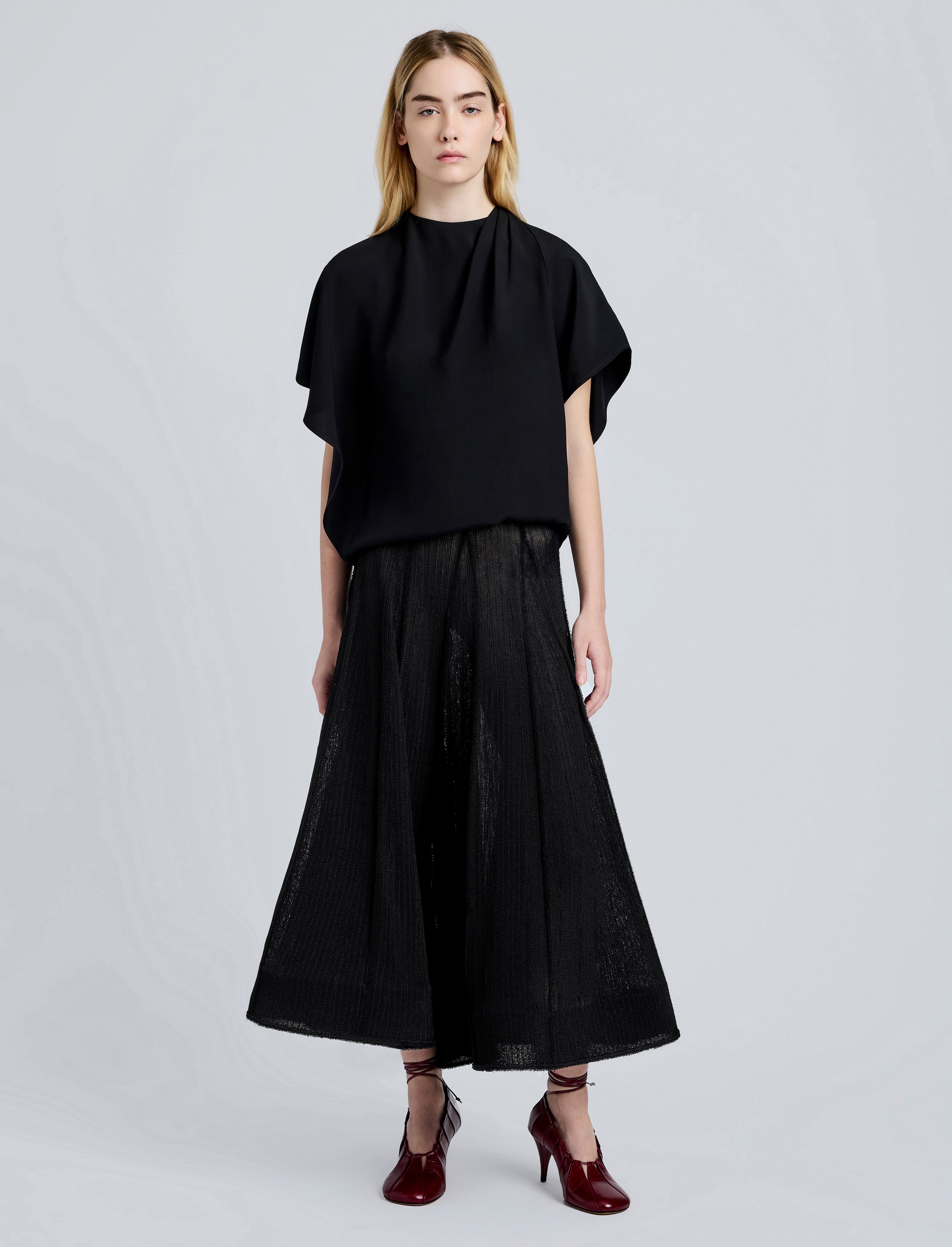 Tavia Skirt in Viscose Fringe Knit - 2