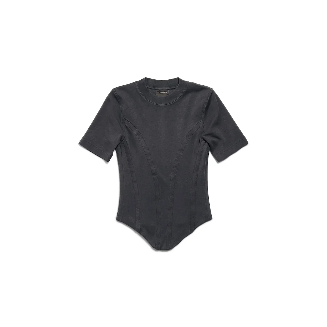 Women's Corseted T-shirt in Black - 1