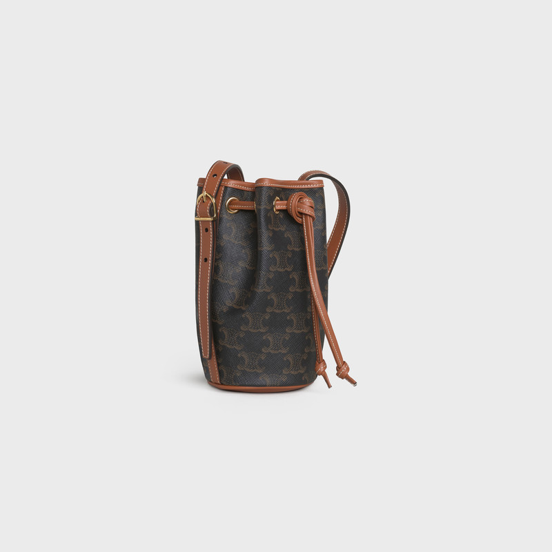CELINE Micro Drawstring in Triomphe Canvas and Calfskin outlook
