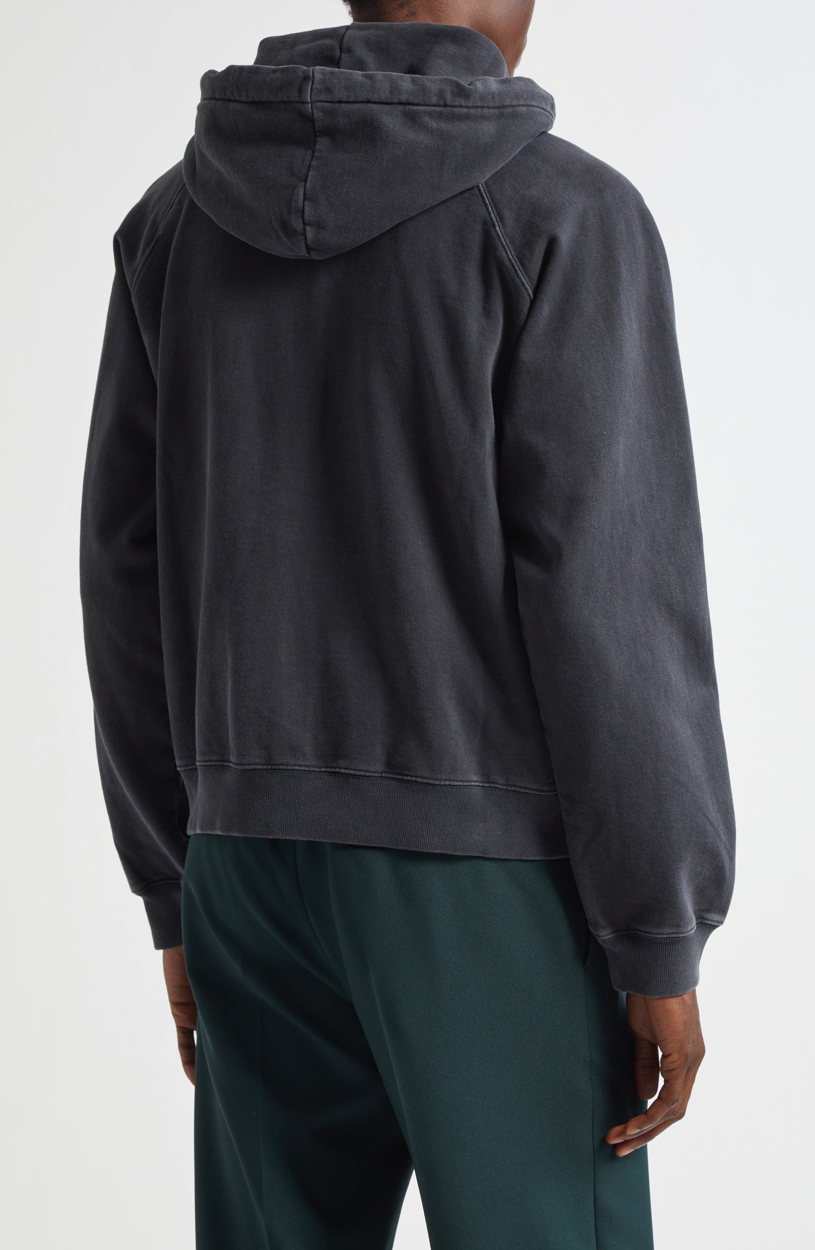 STOCKHOLM SURFBOARD CLUB Ace Embroidered Logo Organic Cotton Zip Hoodie in Black at Nordstrom - 2