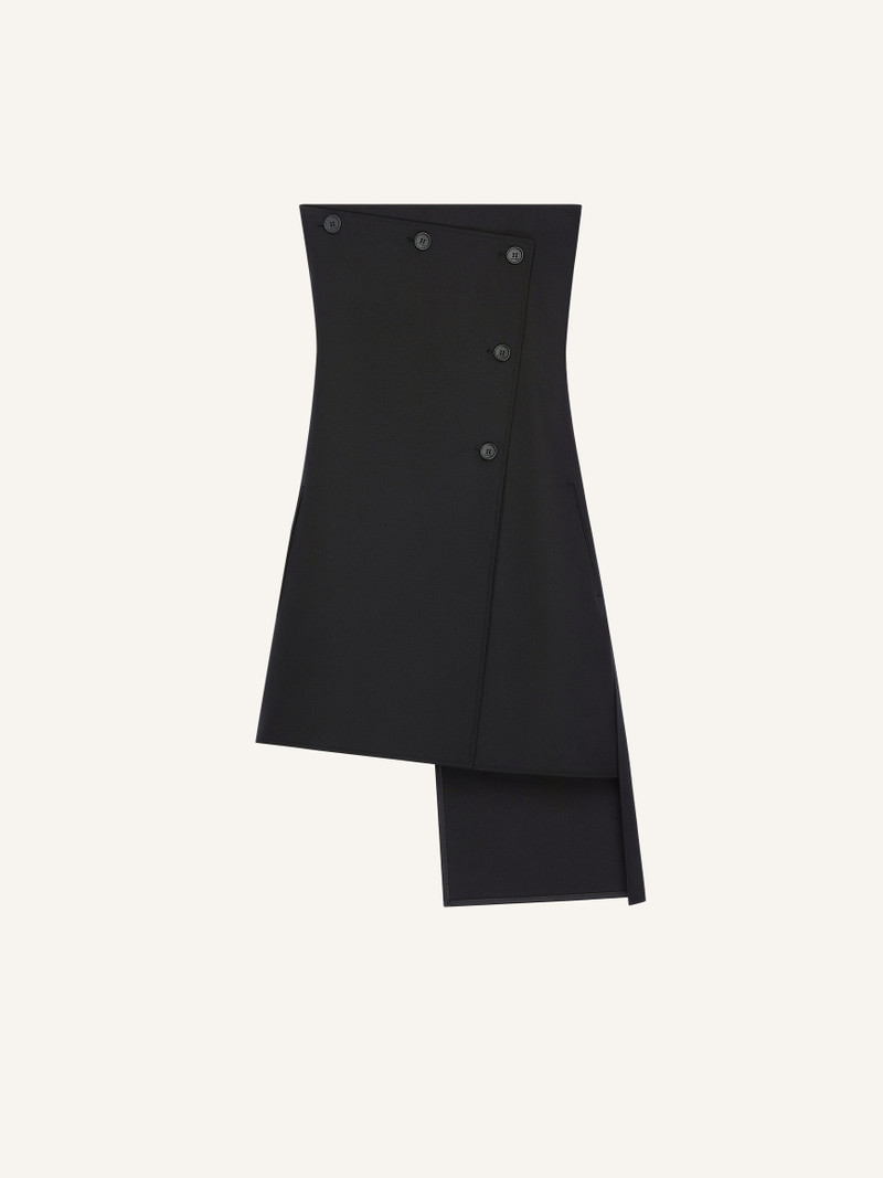 OBLIQUE BUSTIER POLYWOOL DRESS 1