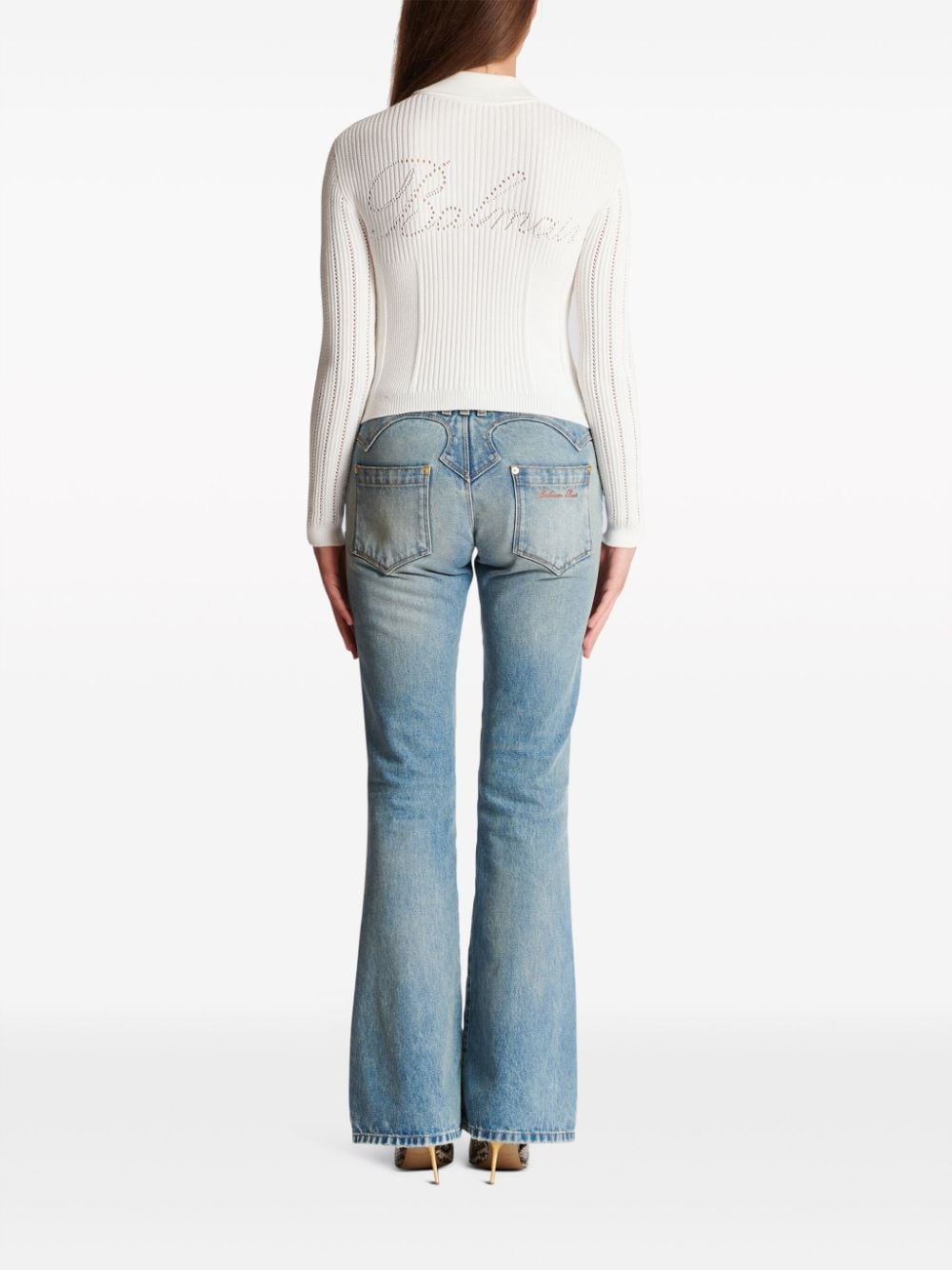 buttoned ribbed cardigan - 4