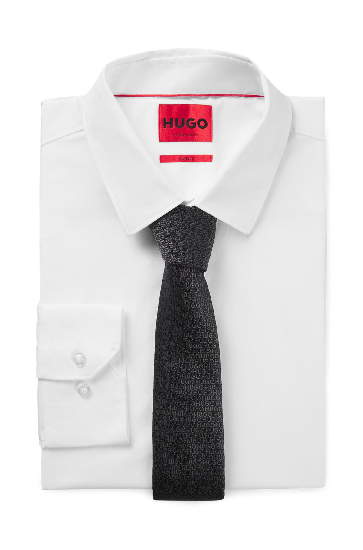 LOGO-JACQUARD TIE IN SILK - 3