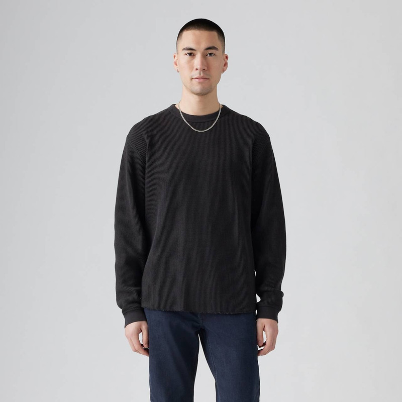 LONG SLEEVE RELAXED THERMAL T-SHIRT 2