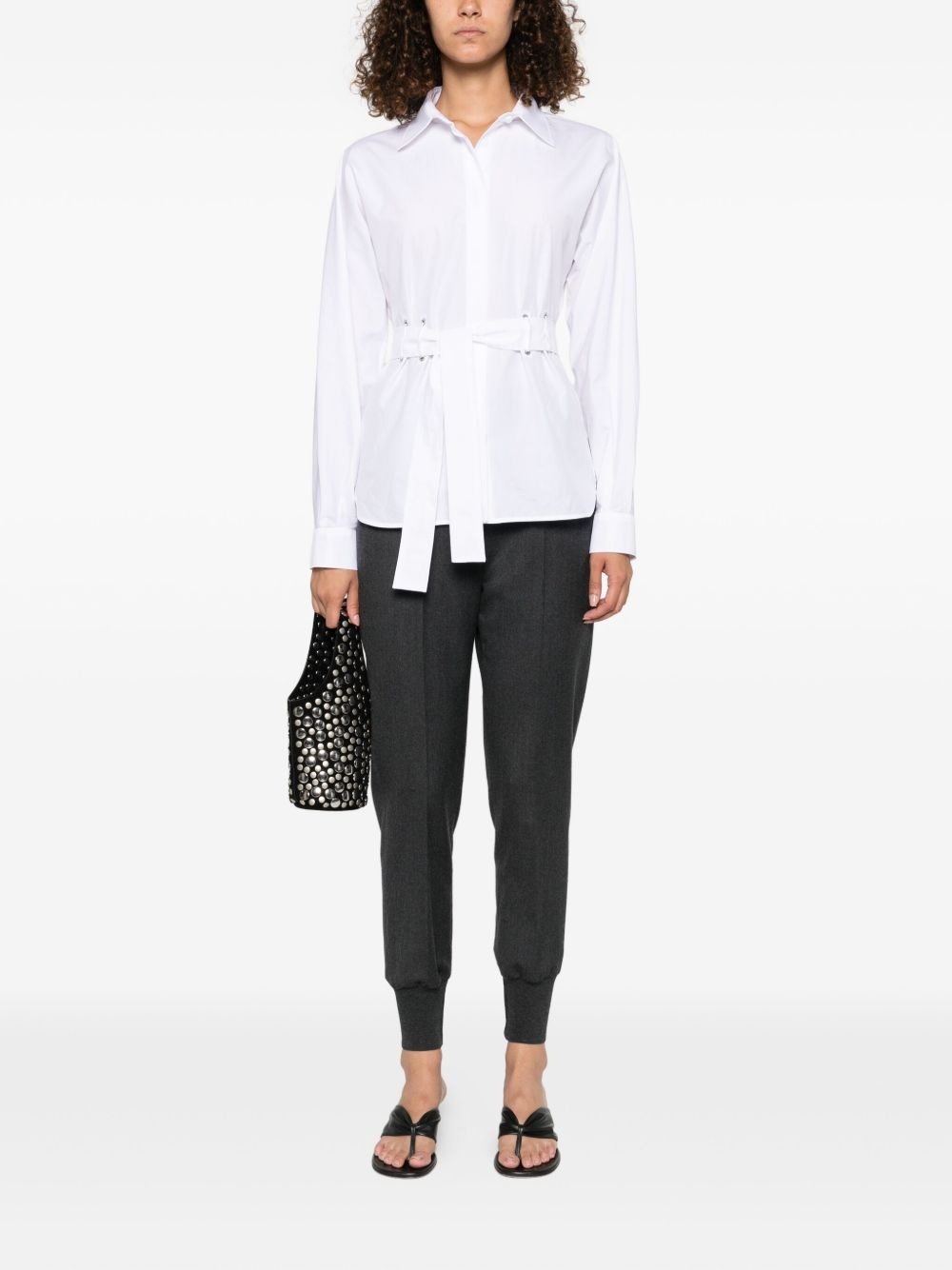 elasticated wool trousers - 2